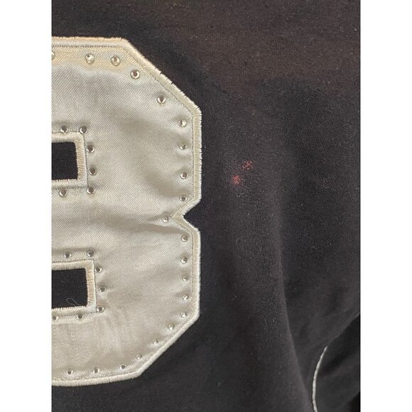 BCBGMaxazria Y2K Black Athletic Full Zip Jacket with Rhinestones - Picture 5 of 11